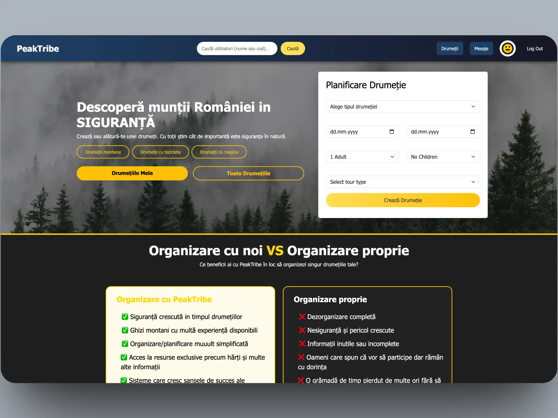 Platformă Turism Montan